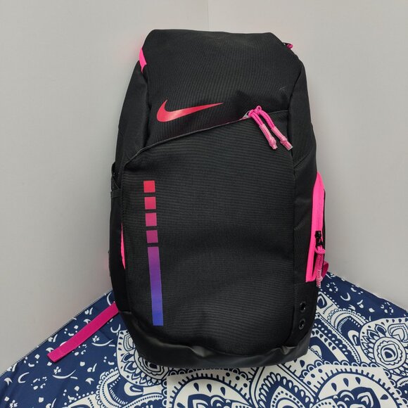 Nike Black Backpack with Pink and Purple Highlights - Picture 1 of 4
